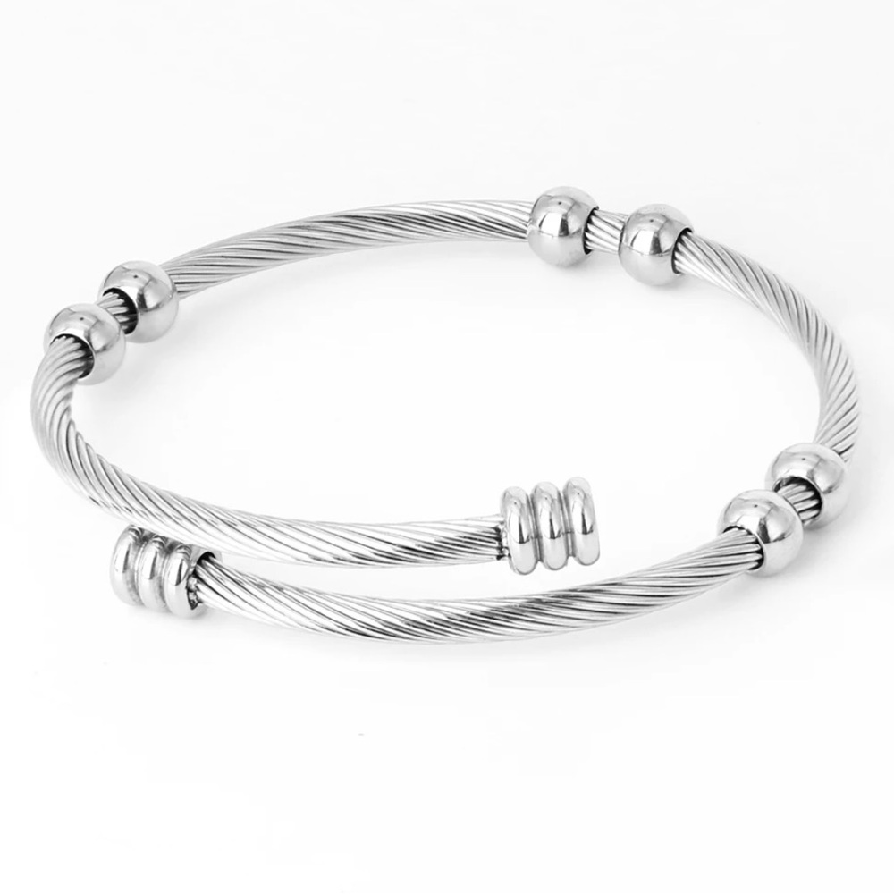 Silver Cable Wire Bracelet